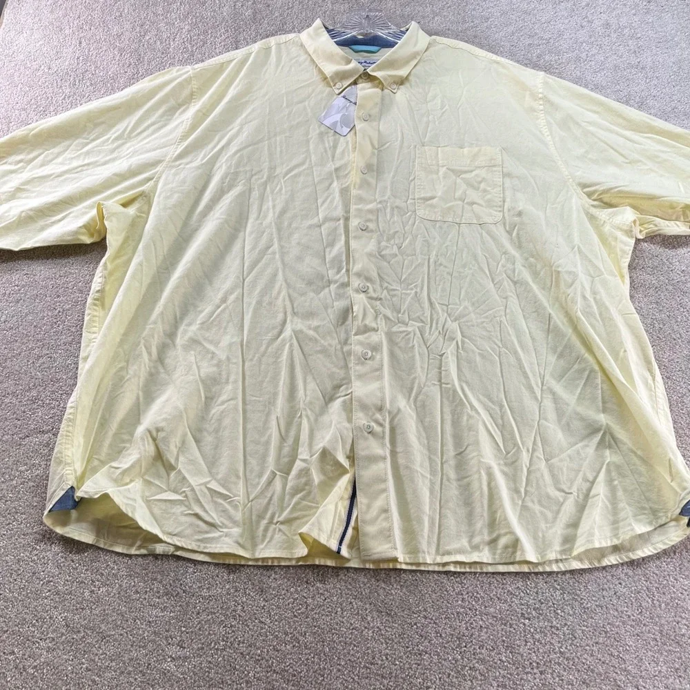 Tommy Bahama Button Down Mens 3XL Yellow Long Sleeve Oxford Shirt‎ NWT